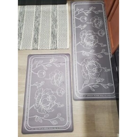 New Kitchen Floor Mat Set of 2, Cushioned Anti Fatigue Mat 17"x59"+17"x29" - Picture 2 of 2